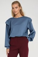 Bluza z wysokimi ściągaczami BL10 Cobalt - Nife Nife Bluza z wysokimi ściągaczami BL10 Cobalt - Nife Nife
