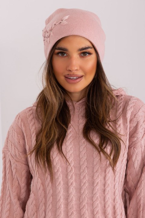 Czapka Model AT-CZ-2329.76 Light Pink - AT AT Czapka Model AT-CZ-2329.76 Light Pink - AT AT