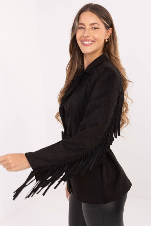 Marynarka Model IT-PL-5792.33 Black - Rue Paris Rue Paris Marynarka Model IT-PL-5792.33 Black - Rue Paris Rue Paris