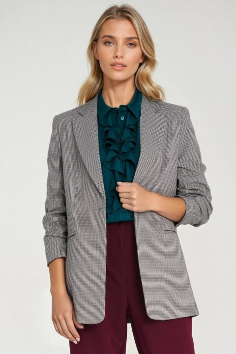 Marynarka z zakładkami na rękawach Z86 Pepitko - Nife Nife Marynarka z zakładkami na rękawach Z86 Pepitko - Nife Nife