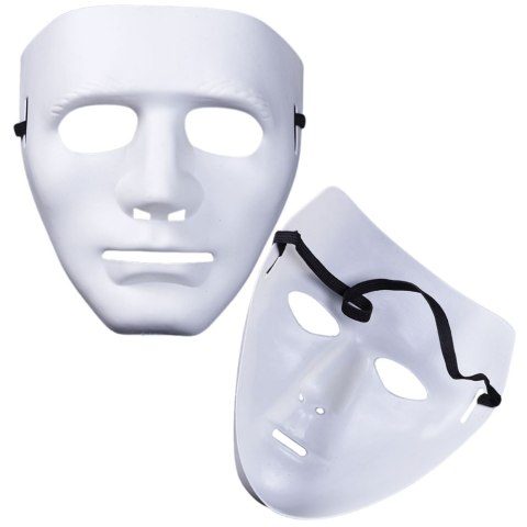 Maska Anonim Karnawałowa Halloweenowa Na Gumce Biała Czerwona LEAN TOYS Maska Anonim Karnawałowa Halloweenowa Na Gumce Biała Czerwona LEAN TOYS