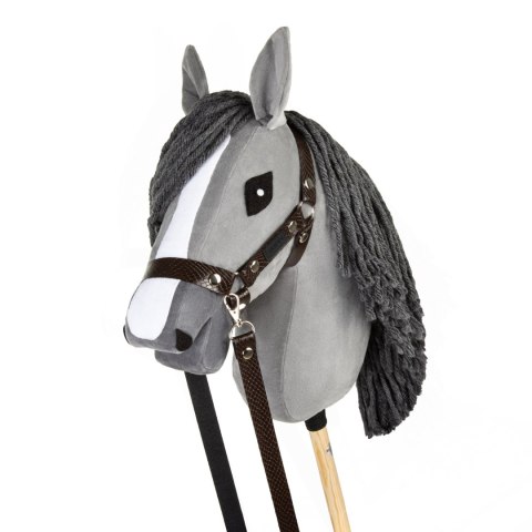 Skippi Kantar dla Hobby Horse - wodze, ekoskóra - brązowy ze wzorami boa Skippi Kantar dla Hobby Horse - wodze, ekoskóra - brązowy ze wzorami boa