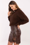 Spódnica Model IT-SD-FL3019.83 Dark Brown - Rue Paris Rue Paris Spódnica Model IT-SD-FL3019.83 Dark Brown - Rue Paris Rue Paris