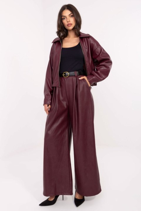Spodnie Damskie Model IT-SP-FL8569.85 Bordo - Rue Paris Rue Paris Spodnie Damskie Model IT-SP-FL8569.85 Bordo - Rue Paris Rue Paris