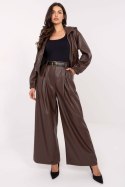 Spodnie Damskie Model IT-SP-FL8569.85 Brown - Rue Paris Rue Paris Spodnie Damskie Model IT-SP-FL8569.85 Brown - Rue Paris Rue Paris