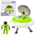 Statek Kosmiczny Ufo Figurka Astronauty Światła Dźwięki Zielony LEAN Toys Statek Kosmiczny Ufo Figurka Astronauty Światła Dźwięki Zielony LEAN Toys