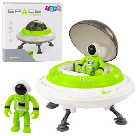 Statek Kosmiczny Ufo Figurka Astronauty Światła Dźwięki Zielony LEAN Toys Statek Kosmiczny Ufo Figurka Astronauty Światła Dźwięki Zielony LEAN Toys