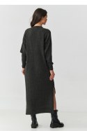 Sukienka Model S161 Grafit Melange - Makadamia Makadamia Sukienka Model S161 Grafit Melange - Makadamia Makadamia
