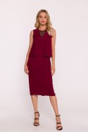 Sukienka Model S422 Bordo - Stylove Stylove Sukienka Model S422 Bordo - Stylove Stylove