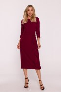 Sukienka Model S425 Bordo - Stylove Stylove Sukienka Model S425 Bordo - Stylove Stylove
