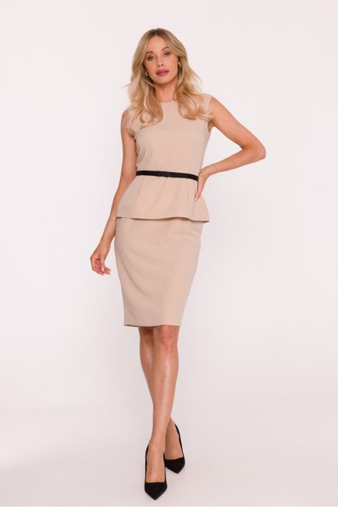 Sukienka Model S427 Beige - Stylove Stylove Sukienka Model S427 Beige - Stylove Stylove