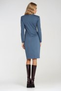 Sukienka z kopertowym dekoltem S276 Cobalt - Nife Nife Sukienka z kopertowym dekoltem S276 Cobalt - Nife Nife