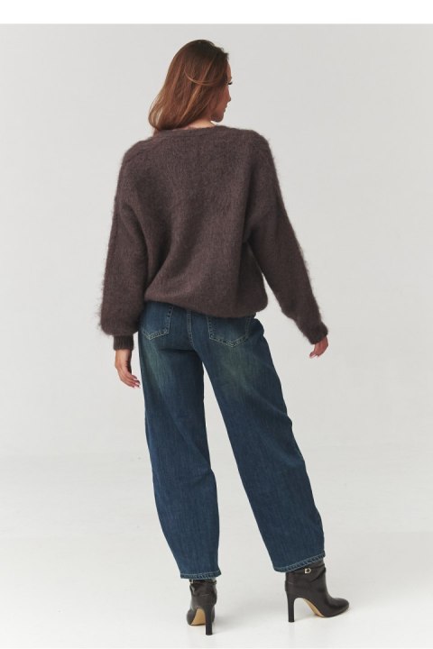 Sweter Damski Model C3 Czekolada - Makadamia Makadamia Sweter Damski Model C3 Czekolada - Makadamia Makadamia