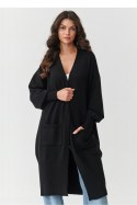 Sweter Kardigan Model S167 Black - Makadamia Makadamia