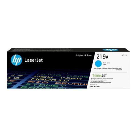 Toner HP 219A (W2191A) Cyan 1200str. HP Toner HP 219A (W2191A) Cyan 1200str. HP