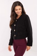 Żakiet Model IT-KR-FL9586.64 Black - Rue Paris Rue Paris Żakiet Model IT-KR-FL9586.64 Black - Rue Paris Rue Paris
