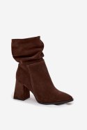 Botki Model Zazoo 4216 Czekolada Zamsz - Step in style Step in style Botki Model Zazoo 4216 Czekolada Zamsz - Step in style Step in style