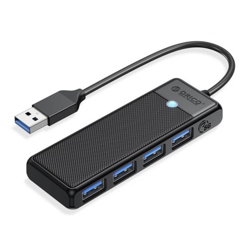 Hub USB-A Orico PAPW4A-U3-015-BK-BP 4x USB-A 3.0 5Gbps czarny ORICO Hub USB-A Orico PAPW4A-U3-015-BK-BP 4x USB-A 3.0 5Gbps czarny ORICO