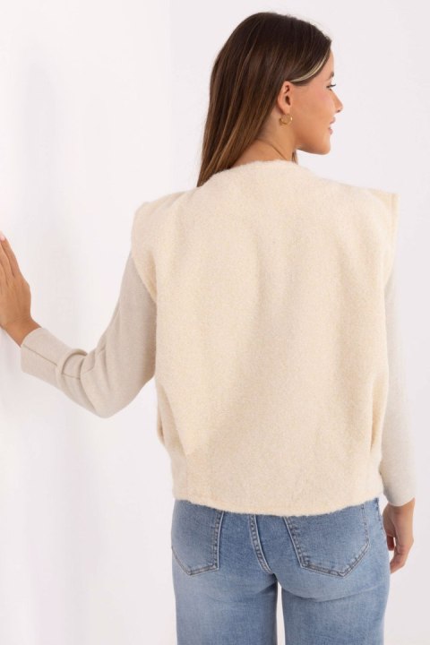 Kamizelka Model IT-KZ-FL9622.29P Ecru - Rue Paris Rue Paris Kamizelka Model IT-KZ-FL9622.29P Ecru - Rue Paris Rue Paris
