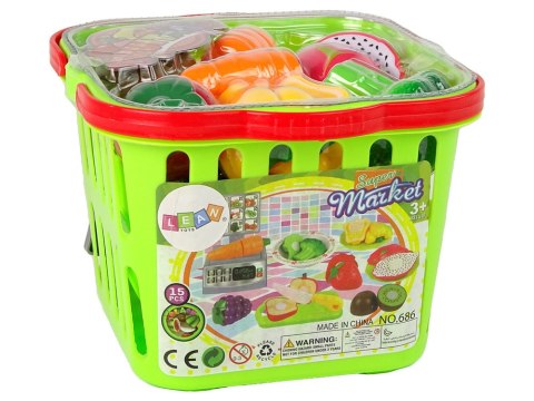 Koszyczek z Warzywami Do Krojenia Waga Sklepowa LEAN Toys Koszyczek z Warzywami Do Krojenia Waga Sklepowa LEAN Toys