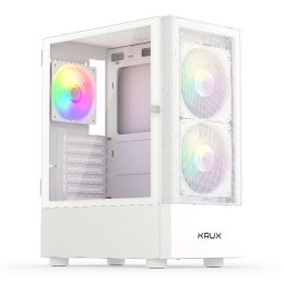 Obudowa KRUX Vako White RGB ATX, z oknem, bez zasilacza, biała COOLING.PL