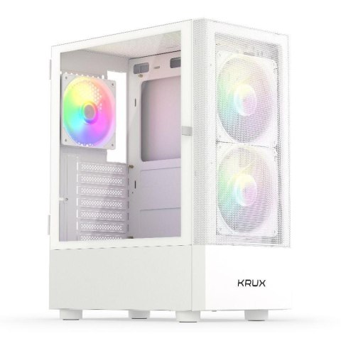 Obudowa KRUX Vako White RGB ATX, z oknem, bez zasilacza, biała COOLING.PL