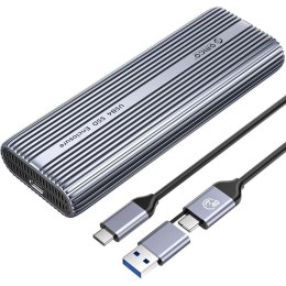 Obudowa na dysk Orico ACOM2-U4-GY-BP SSD M.2 NVMe, USB-C 40 Gbps, z wentylatorem, metalowa ORICO