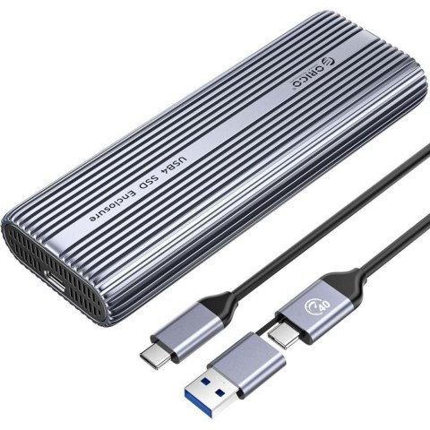 Obudowa na dysk Orico ACOM2-U4-GY-BP SSD M.2 NVMe, USB-C 40 Gbps, z wentylatorem, metalowa ORICO Obudowa na dysk Orico ACOM2-U4-GY-BP SSD M.2 NVMe, USB-C 40 Gbps, z wentylatorem, metalowa ORICO
