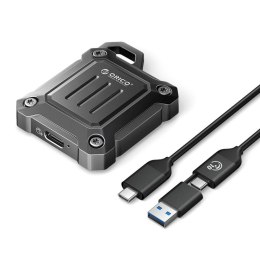 Obudowa na dysk Orico XAM2-G2-BK-BP M.2 NVMe 2230, USB-C 10 Gbps, wzmocniona, metalowa ORICO