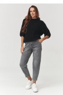 Spodnie Jeansy Damskie Model C14 Grey Jeans - Makadamia Makadamia Spodnie Jeansy Damskie Model C14 Grey Jeans - Makadamia Makadamia