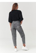 Spodnie Jeansy Damskie Model C14 Grey Jeans - Makadamia Makadamia Spodnie Jeansy Damskie Model C14 Grey Jeans - Makadamia Makadamia