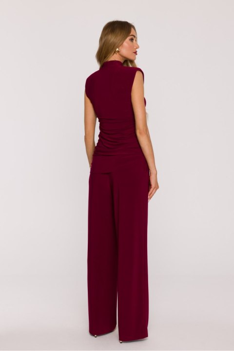 Spodnie Komplet Model MOE890 Bordo - Moe Moe Spodnie Komplet Model MOE890 Bordo - Moe Moe