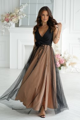 Sukienka Model 318-16 Black/Beige - Bicotone Bicotone
