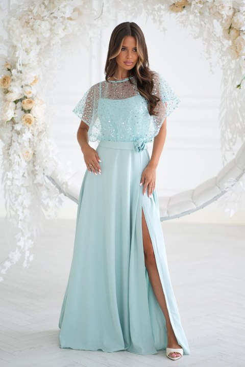 Sukienka Model 333-03 Mint - Bicotone Bicotone Sukienka Model 333-03 Mint - Bicotone Bicotone