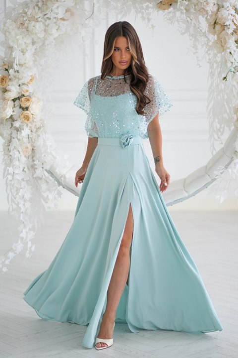 Sukienka Model 333-03 Mint - Bicotone Bicotone Sukienka Model 333-03 Mint - Bicotone Bicotone