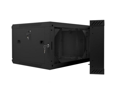Szafa instalacyjna Rack dwusekcyjna wisząca 19" 6U 600x600 czarna Lanberg (flat pack) LANBERG Szafa instalacyjna Rack dwusekcyjna wisząca 19" 6U 600x600 czarna Lanberg (flat pack) LANBERG