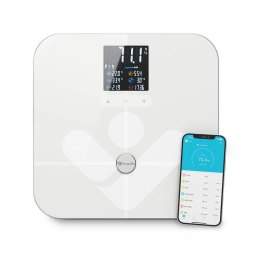 Waga diagnostyczna bluetooth TrueLife FitScale W7 BT biała kolorowy LCD 0,2 ~ 180 kg iOS, Android TrueLife