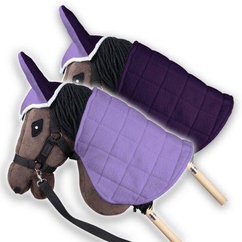 DERKA DWUSTRONNA I NAUSZNIKI SKIPPI DLA HOBBY HORSE - FIOLET