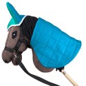 DERKA DWUSTRONNA I NAUSZNIKI SKIPPI DLA HOBBY HORSE - NIEBIESKA - ZIELONA