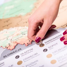 MAPA ODKRYWCY POLSKA ZDRAPKA PODRÓŻNIKA PREZENT