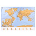 MAPA ODKRYWCY ŚWIAT PL ZDRAPKA PODRÓŻNIKA PREZENT