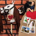 SKIPPI HOBBY HORSE - W PLAMY - BRĄZOWE PLAMKI - KOŃ NA KIJU - KANTAR