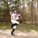 SKIPPI HOBBY HORSE - W PLAMY - BRĄZOWE PLAMKI - KOŃ NA KIJU - KANTAR
