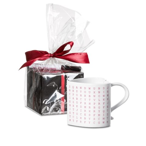 ZASKAKUJĄCY KUBEK WYKREŚLANKA DLA NIEJ NIEGO SERCE