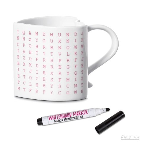 ZASKAKUJĄCY KUBEK WYKREŚLANKA DLA NIEJ NIEGO SERCE