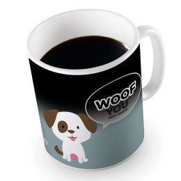 ZASKAKUJĄCY KUBEK Z PSEM MAGICZNY Z WIADOMOŚCIĄ