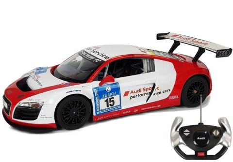 Auto R/C Audi R8 LMS Rastar 1:14 Biało-Czerwone Rastar Auto R/C Audi R8 LMS Rastar 1:14 Biało-Czerwone Rastar