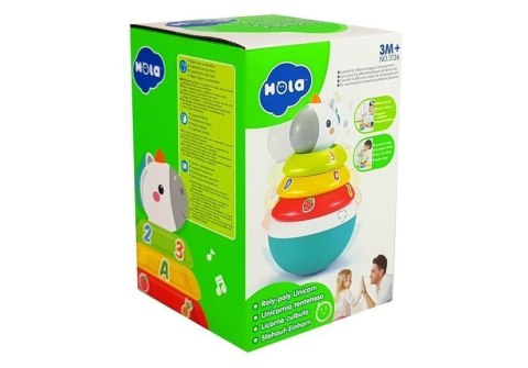 Wańka Wstańka Interaktywny Grzechotka Kolorowy Jednorożec 17 cm Hola Toys Wańka Wstańka Interaktywny Grzechotka Kolorowy Jednorożec 17 cm Hola Toys