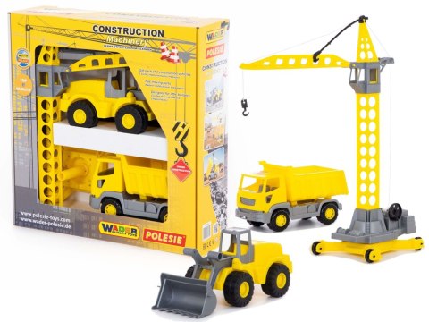 Zestaw Pojazdów Polesie Wywrotka Dźwig Koparka 57150 Wader Polesie Zestaw Pojazdów Polesie Wywrotka Dźwig Koparka 57150 Wader Polesie