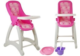 Zestaw Zbiorowy Krzesełko do lalek Baby Nr 2 Biało - Różowy 48011 Wader Polesie